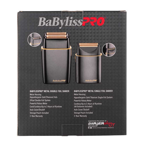 BaBylissPRO Gunmetal Single & Double Foil Shaver